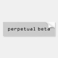 灰色のCCCパープチュアルベータバンパーステッカー