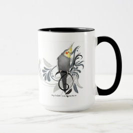 灰色のCockatiel マグカップ