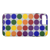 灰色のiPhoneの虹の水玉模様8/7のプラスの場合 Case-Mate iPhoneケース (裏面(横))