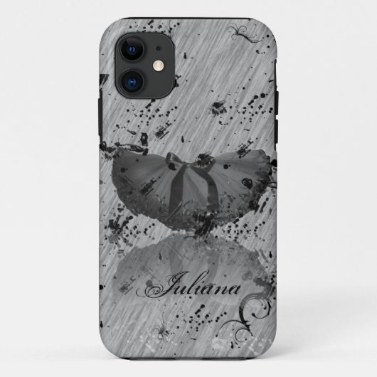 灰色のiPhone 5の箱のグランジなチュチュ Case-Mate iPhoneケース (裏面)