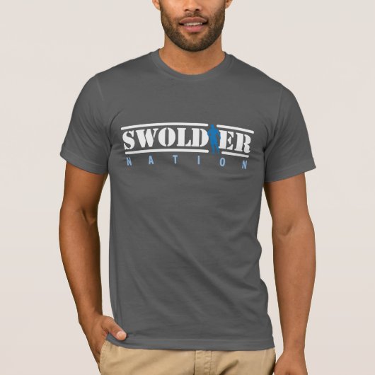 灰色のSwoldierの国家のTシャツ Tシャツ (正面)