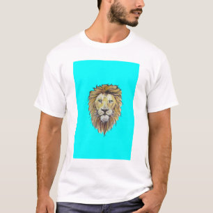 灰色のTシャツ、ライオンのTシャツ Tシャツ