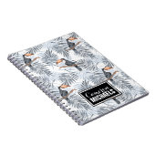 灰色のToucan |はあなたの名前を加えます ノートブック (右側)