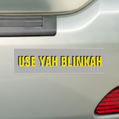 灰色のYAH BLINKAHの黄色を使用して下さい バンパーステッカー (車上)