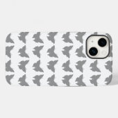 灰色はっきりしたモダン蝶 Case-Mate iPhoneケース (裏面 (横))