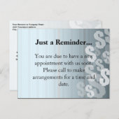 灰色はドル記号の財政のデザインを影で覆います 案内ポストカード (正面/裏面)