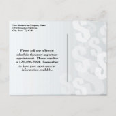 灰色はドル記号の財政のデザインを影で覆います 案内ポストカード (裏面)