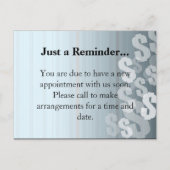 灰色はドル記号の財政のデザインを影で覆います 案内ポストカード (正面)