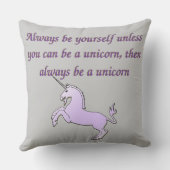 灰色はユニコーンの枕常にです クッション (裏面)