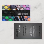 灰色は芸術家のパレットのブラシの名刺を構成します 名刺 (正面/裏面)