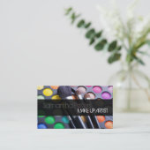 灰色は芸術家のパレットのブラシの名刺を構成します 名刺 (スタンド正面)