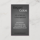 灰色は芸術家のパレットのブラシの名刺を構成します 名刺 (裏面)