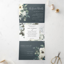 灰色アイボリー白フローラ水彩色バンチ結婚ーズ