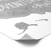 灰色アドベンチャー USマップ キッズルームデコ ポスター (角)