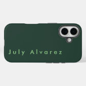 灰色エレガントがかった緑のミニマル主義者 Case-Mate iPhoneケース (裏面 (横))