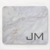 灰色エレガントとベージュの大理石デザイン マウスパッド (正面)