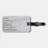 灰色エレガントとベージュの大理石デザイン ラゲッジタグ (裏面横)