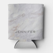 灰色エレガントとベージュの大理石デザイン 缶クーラー (正面)