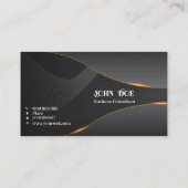 灰色エレガントの 名刺 (裏面)