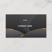 灰色エレガントの 名刺 (正面)