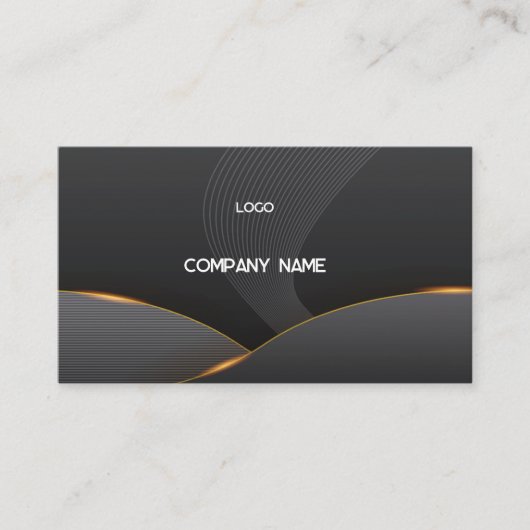 灰色エレガントの 名刺 (正面)