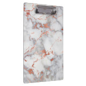 灰色エレガントバラ金ゴールド大理石パターン クリップボード (右)