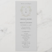 灰色エレガント冬の野結婚花 プログラム (正面)