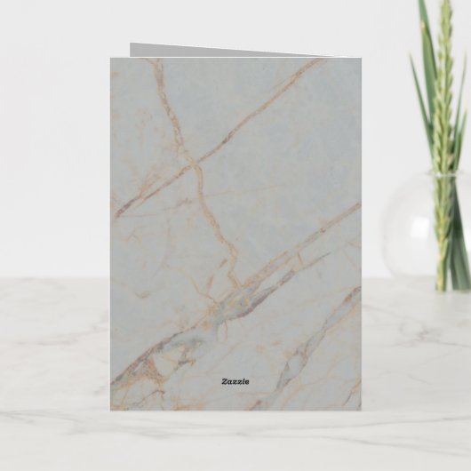 灰色エレガント大理石男性葬祭慰霊祭 サンキューカード (裏面)