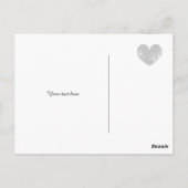 灰色エレガント感謝してい桃結婚君の葉書 ポストカード (裏面)