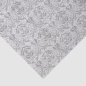 灰色エレガント花柄 薄葉紙 (詳細)