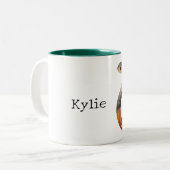 灰色オレンジヘビ ツートーンマグカップ (正面左)