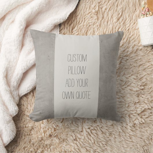 灰色カスタムの引用文に自分の枕を追加ストライプする クッション (ブランケット)