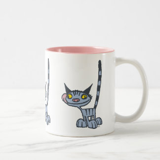 灰色カッコいいの猫 ツートーンマグカップ