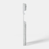 灰色カッコいい竹木材プリントモノグラム iPhoneケース (左側面)