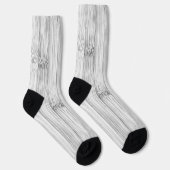 灰色カッコいい竹材プリント ソックス (右)