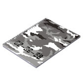 灰色カモフラージパターン ノートブック (左側)