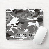 灰色カモフラージパターン マウスパッド (マウス)