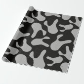 灰色カモフラージュ模様 ラッピングペーパー (アンロールド)