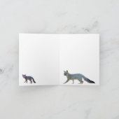 灰色キツネのブランクのメッセージカード カード (内部)