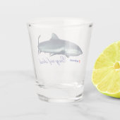 灰色クールのサメ ショットグラス (裏面)