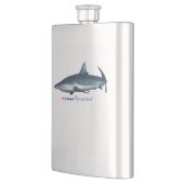 灰色クールのサメ フラスク (左)