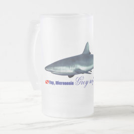 灰色クールのサメ フロストグラスビールジョッキ