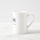 灰色クールのサメ ボーンチャイナマグカップ (右)