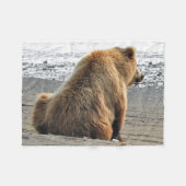 灰色グマが付いているフリースブランケット フリースブランケット (正面(横))