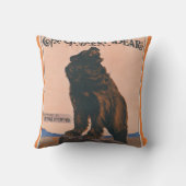 灰色グマのぼろきれ クッション (裏面)