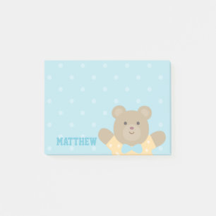 灰色グマのカブスのかわいく小さい子供 ポストイット