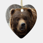 灰色グマのクリスマスのオーナメント セラミックオーナメント (右)