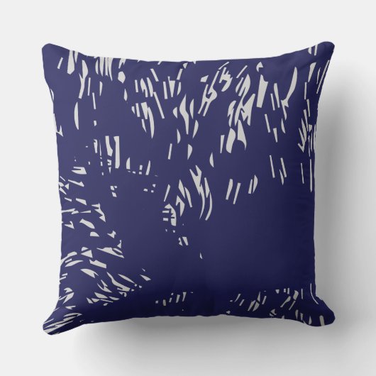 灰色グマのクリスマスの青いヴィンテージの装飾用クッション クッション (裏面)