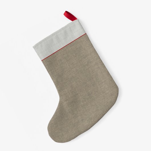 灰色グマのシルエットの荒野のキャンプのカスタム スモールクリスマスストッキング (裏面 (吊り時))