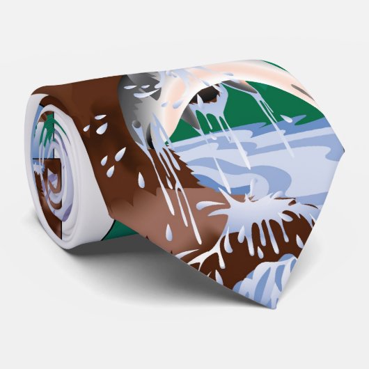 灰色グマのタイ ネクタイ (ロール)